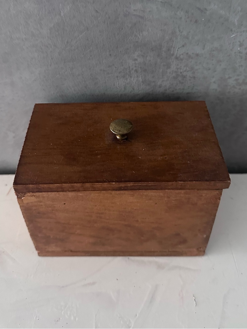 Vintage wood recipe box